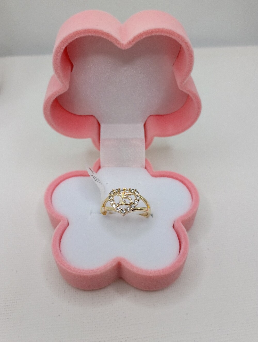 Heart Quinceniera Ring Goldplated